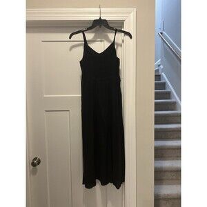 Old Navy V Neck Spaghetti Strap Pullover Black Maxi Dress Women’s Medium Tall